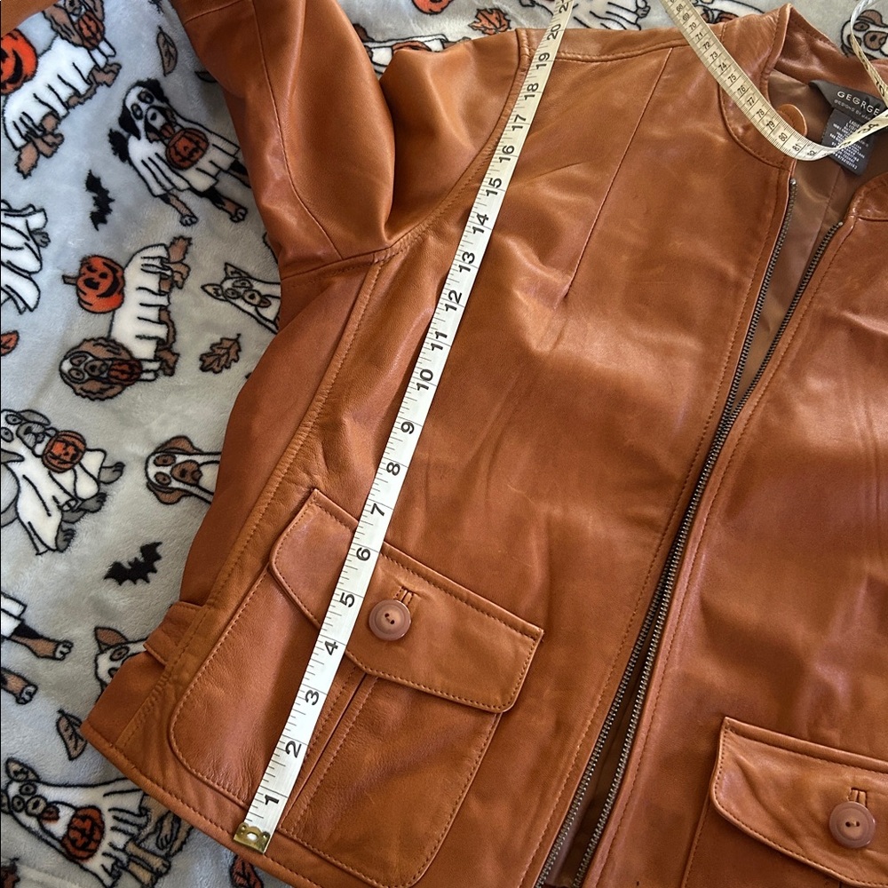 Genuine Leather Tan Jacket - Picture 12 of 15